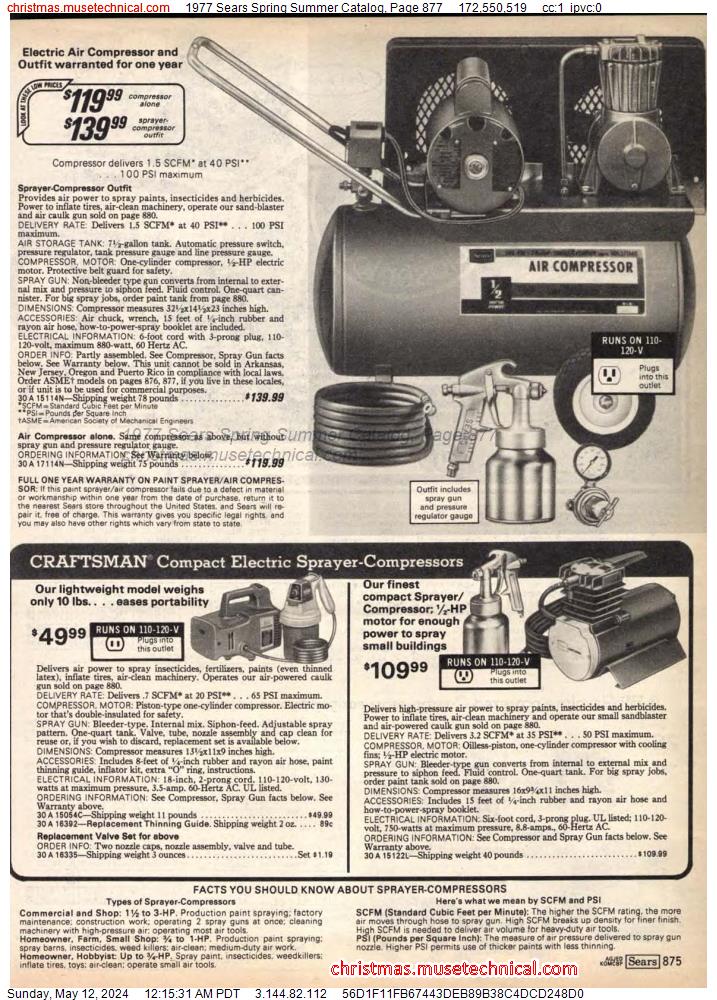 1977 Sears Spring Summer Catalog, Page 877