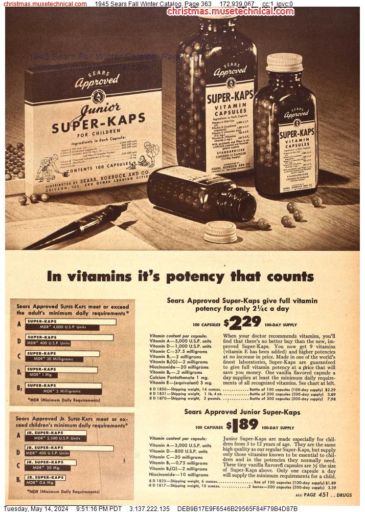 1945 Sears Fall Winter Catalog, Page 363