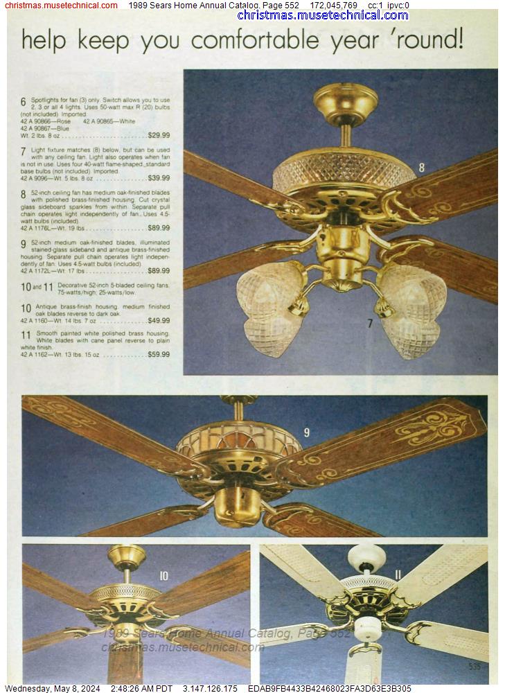 1989 Sears Home Annual Catalog, Page 552