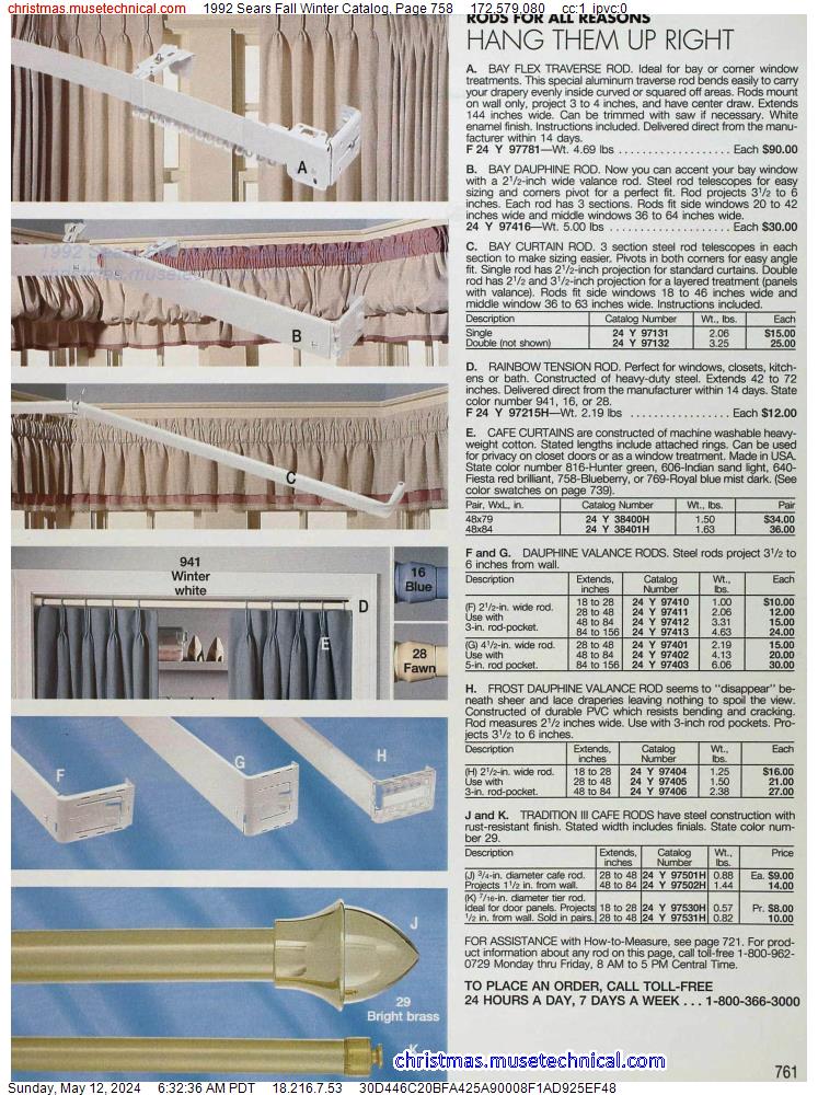 1992 Sears Fall Winter Catalog, Page 758