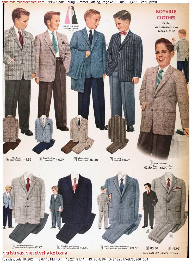 1957 Sears Spring Summer Catalog, Page 418