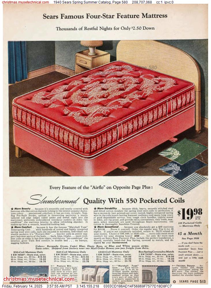 1940 Sears Spring Summer Catalog, Page 580