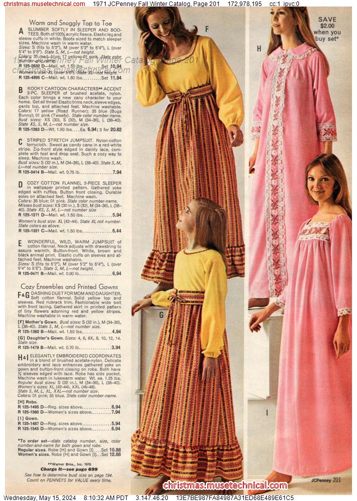 1971 JCPenney Fall Winter Catalog, Page 201