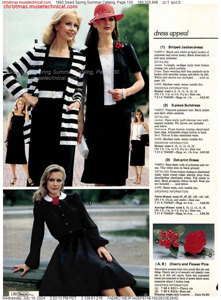 1982 Sears Spring Summer Catalog, Page 130