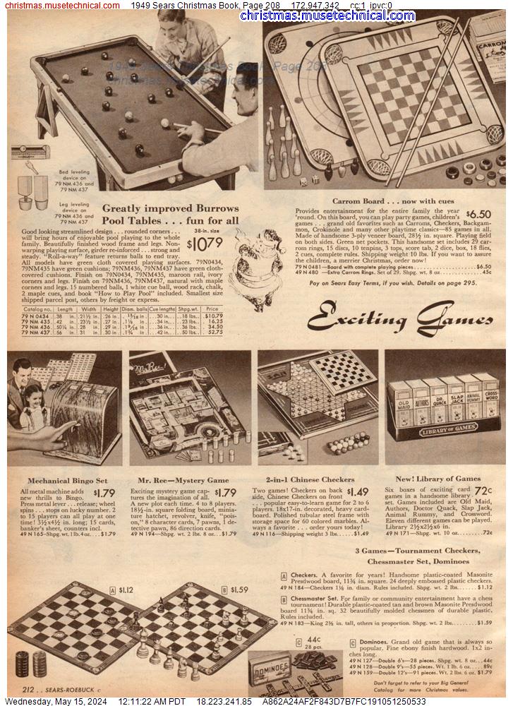 1949 Sears Christmas Book, Page 208