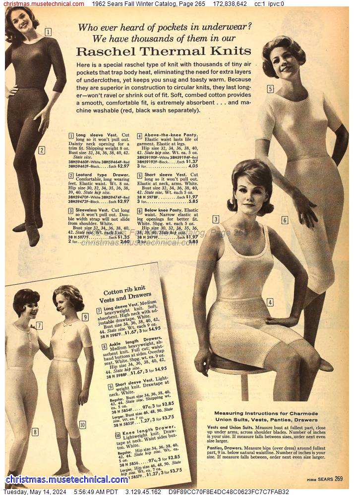 1962 Sears Fall Winter Catalog, Page 265