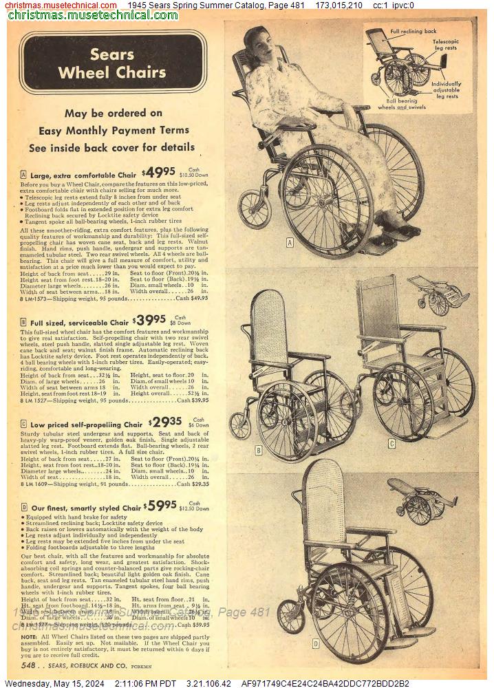 1945 Sears Spring Summer Catalog, Page 481