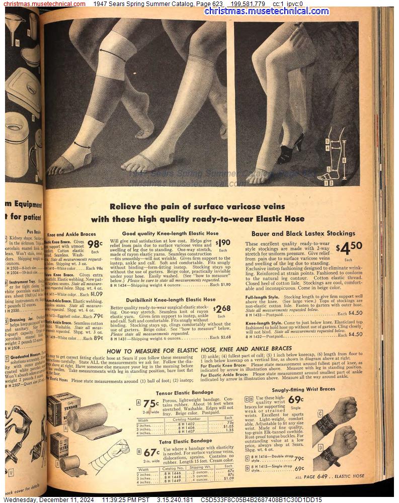 1947 Sears Spring Summer Catalog, Page 623