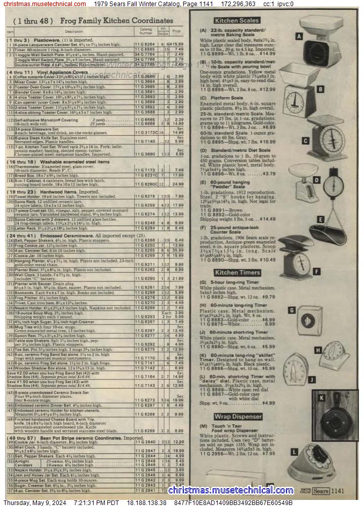1979 Sears Fall Winter Catalog, Page 1141