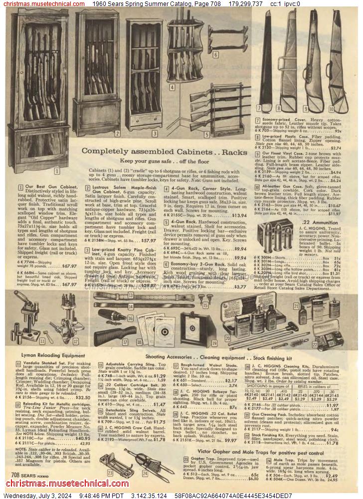 1960 Sears Spring Summer Catalog, Page 708