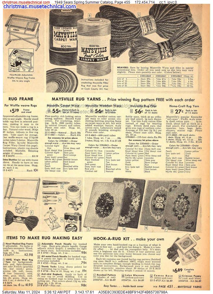 1949 Sears Spring Summer Catalog, Page 455