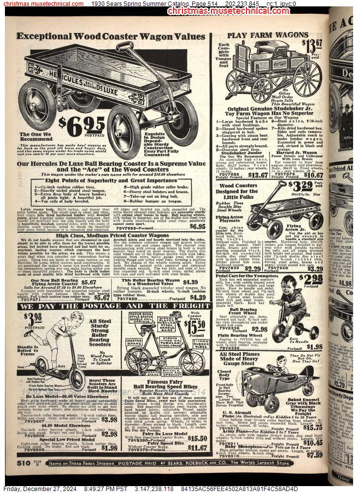 1930 Sears Spring Summer Catalog, Page 514