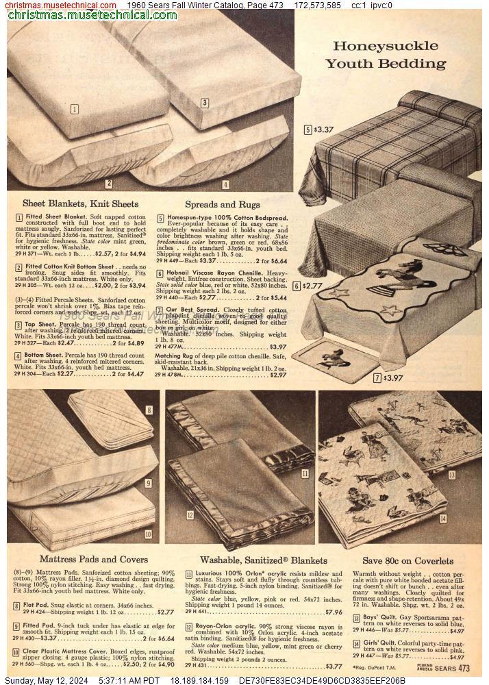 1960 Sears Fall Winter Catalog, Page 473