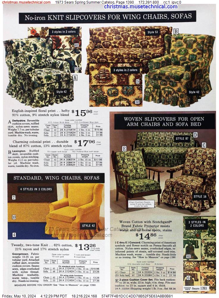 1973 Sears Spring Summer Catalog, Page 1390