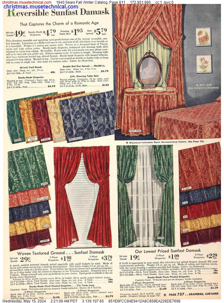 1940 Sears Fall Winter Catalog, Page 811