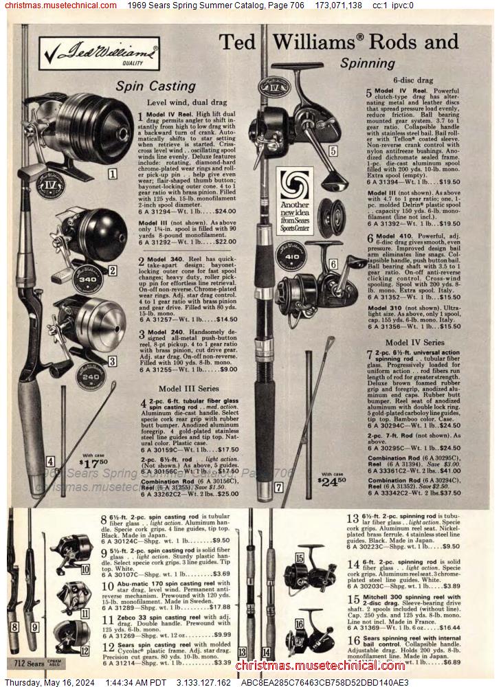 1969 Sears Spring Summer Catalog, Page 706