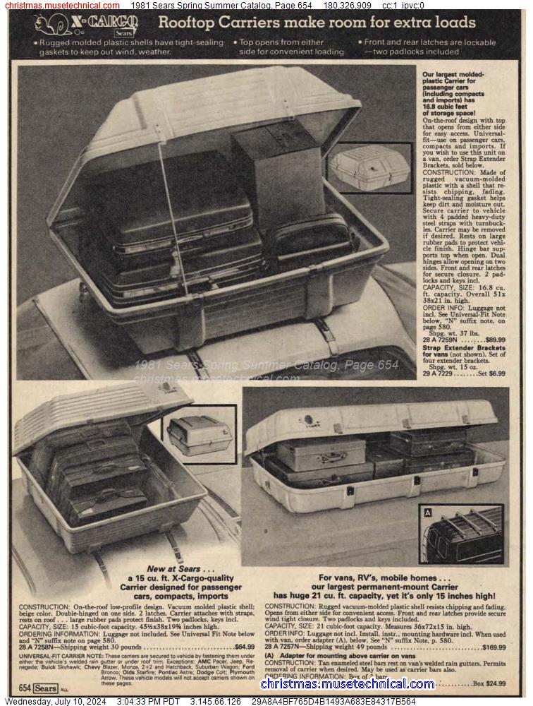 1981 Sears Spring Summer Catalog, Page 654