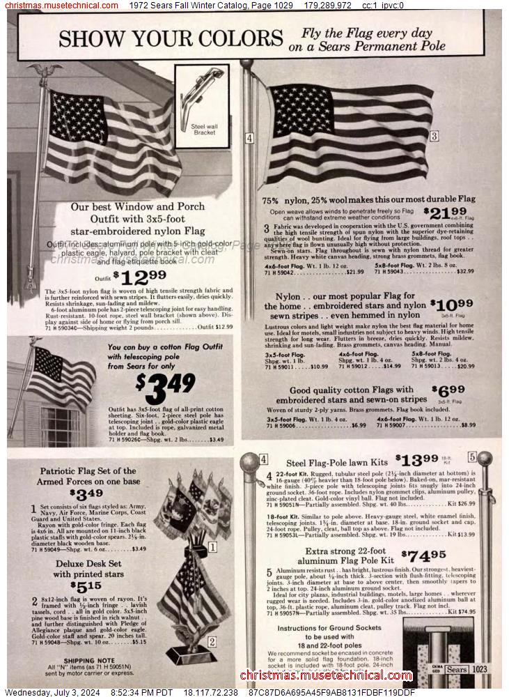 1972 Sears Fall Winter Catalog, Page 1029