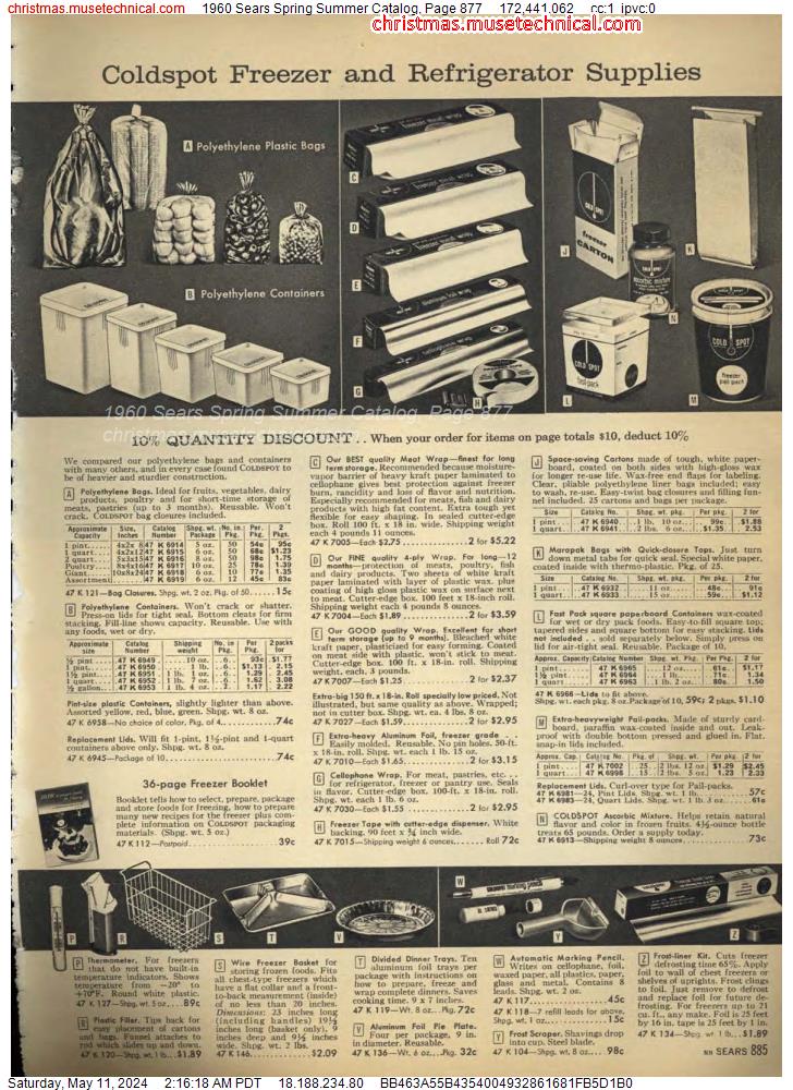 1960 Sears Spring Summer Catalog, Page 877