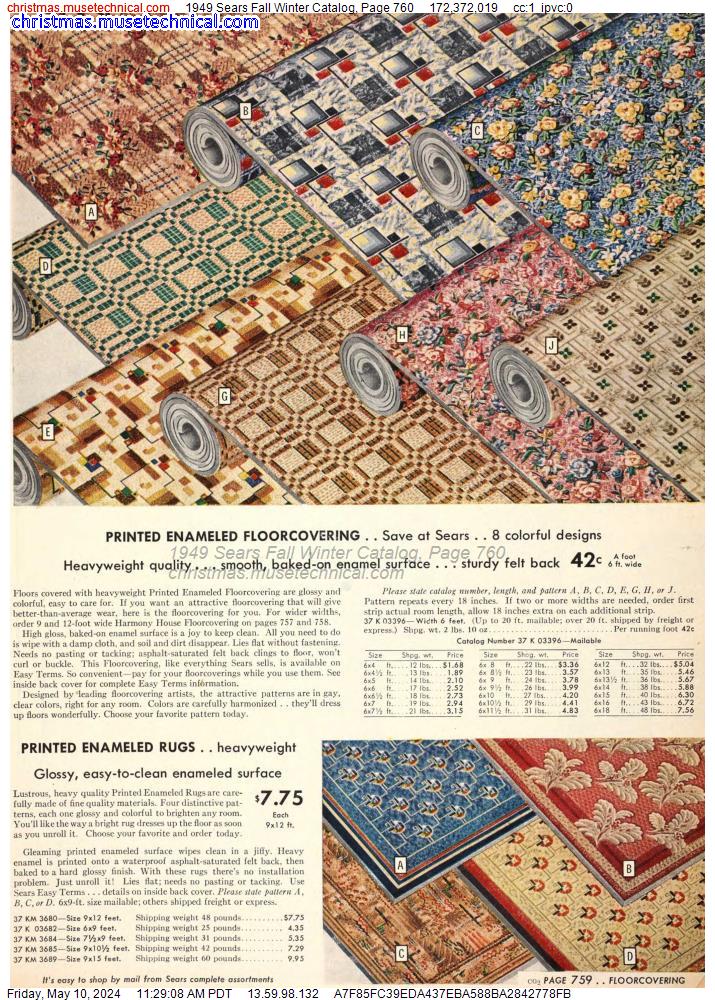 1949 Sears Fall Winter Catalog, Page 760