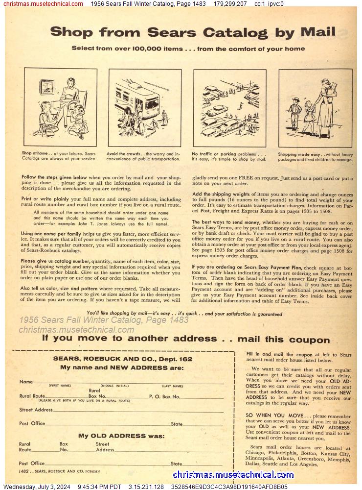1956 Sears Fall Winter Catalog, Page 1483