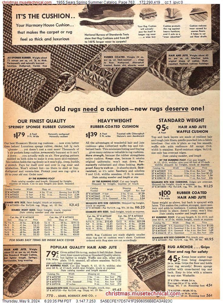 1955 Sears Spring Summer Catalog, Page 763