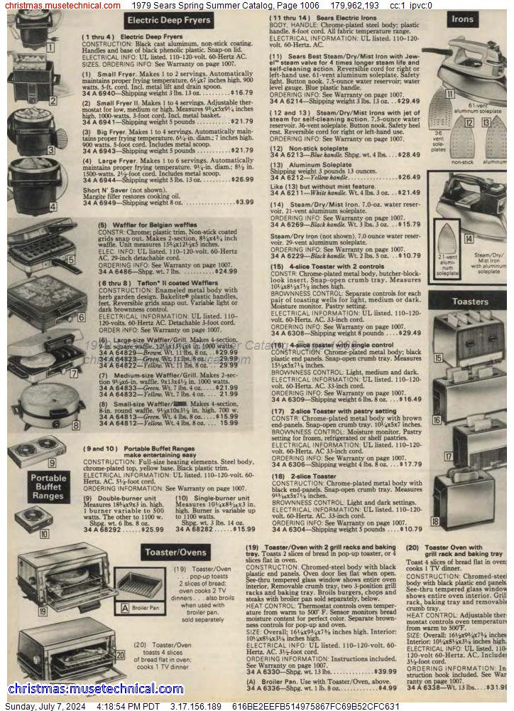 1979 Sears Spring Summer Catalog, Page 1006