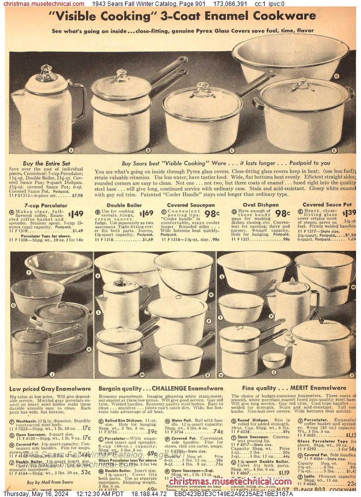 1943 Sears Fall Winter Catalog, Page 901