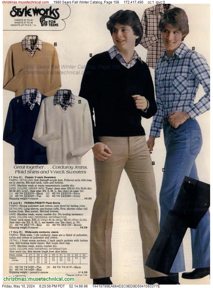 1980 Sears Fall Winter Catalog, Page 156