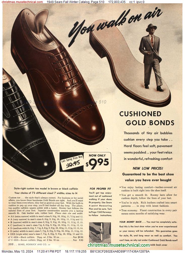 1949 Sears Fall Winter Catalog, Page 510