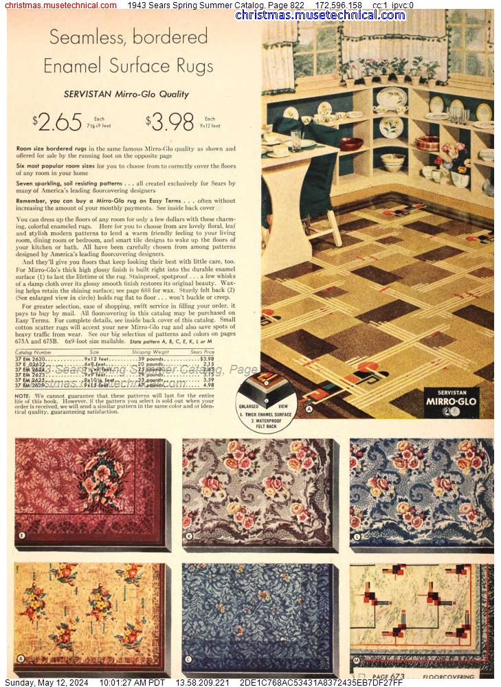 1943 Sears Spring Summer Catalog, Page 822