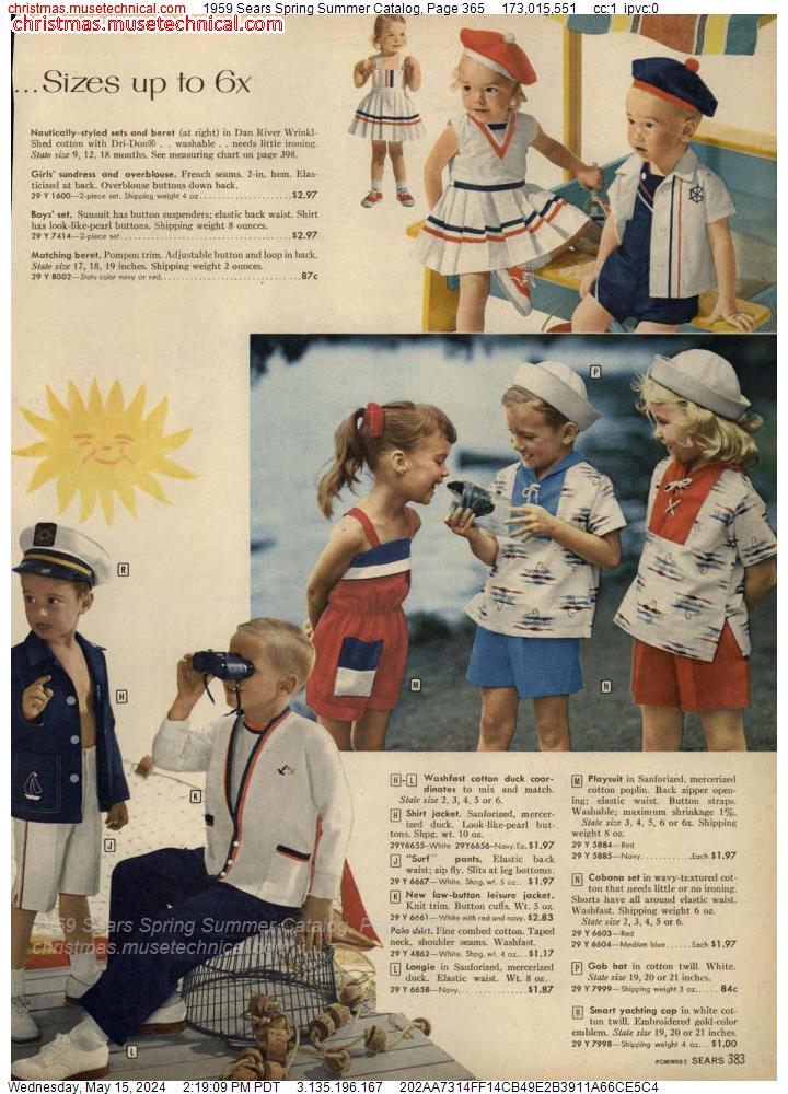 1959 Sears Spring Summer Catalog, Page 365