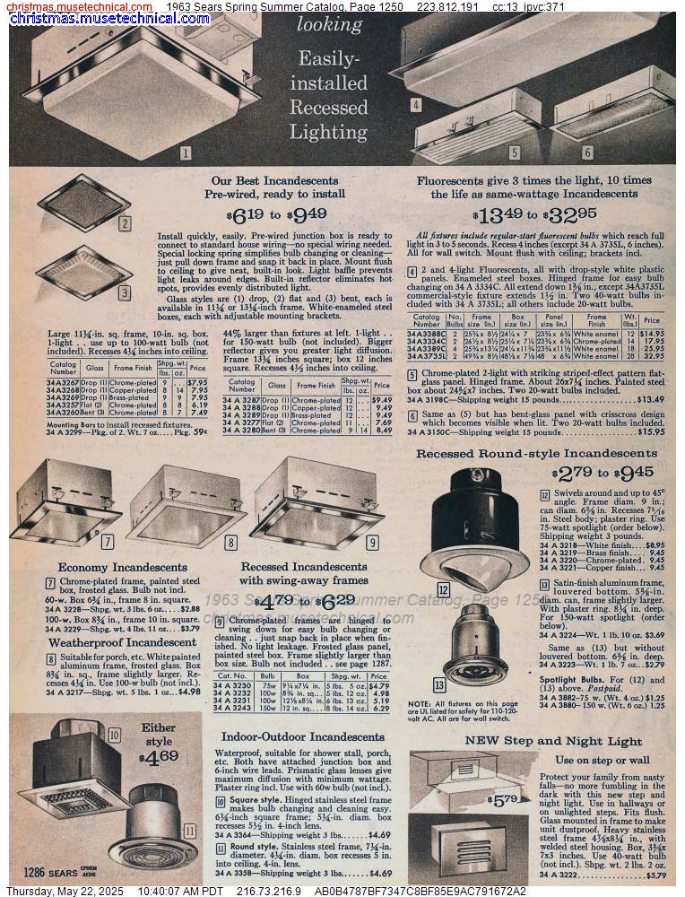 1963 Sears Spring Summer Catalog, Page 1250