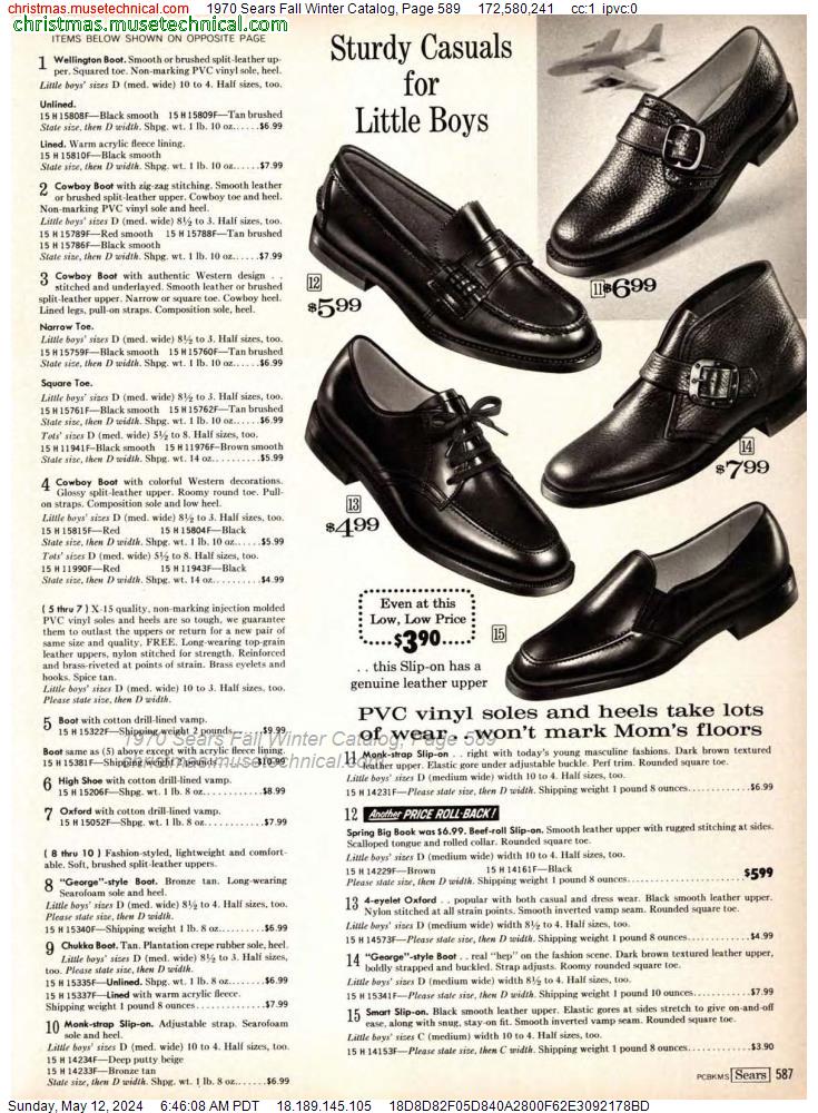 1970 Sears Fall Winter Catalog, Page 589