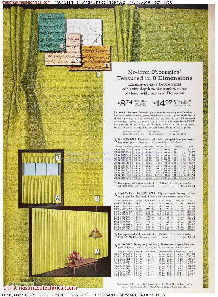 1967 Sears Fall Winter Catalog, Page 1672