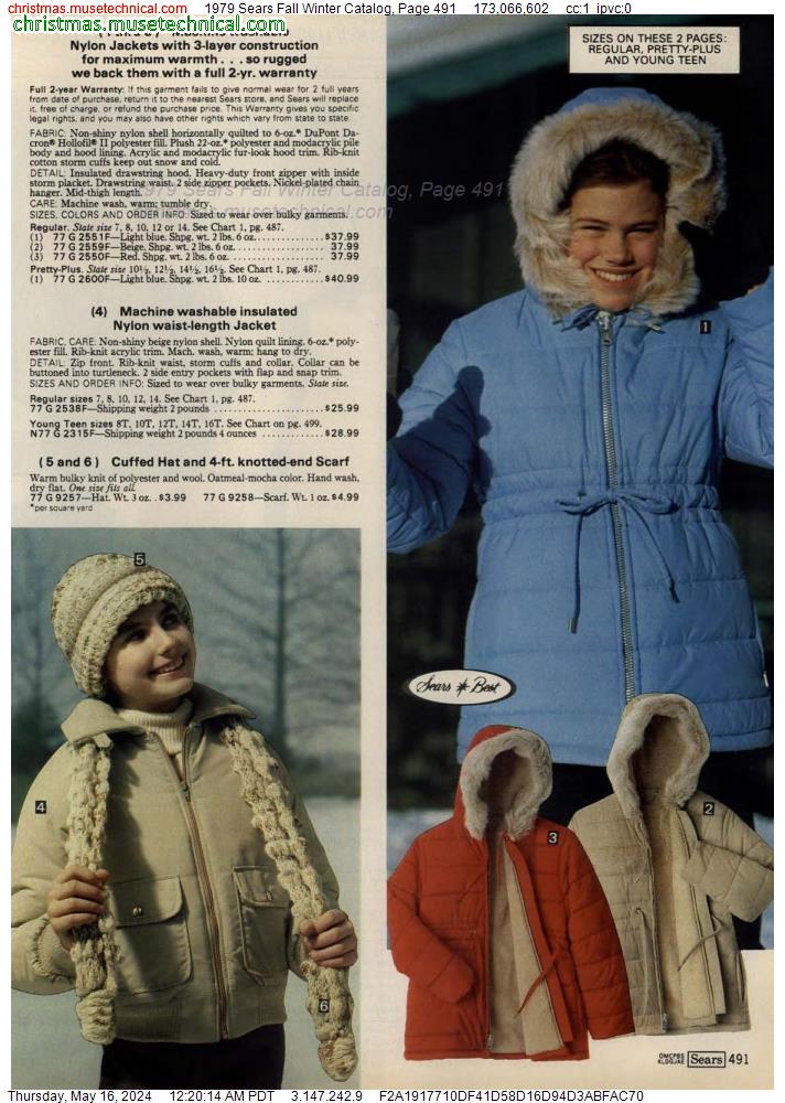 1979 Sears Fall Winter Catalog, Page 491