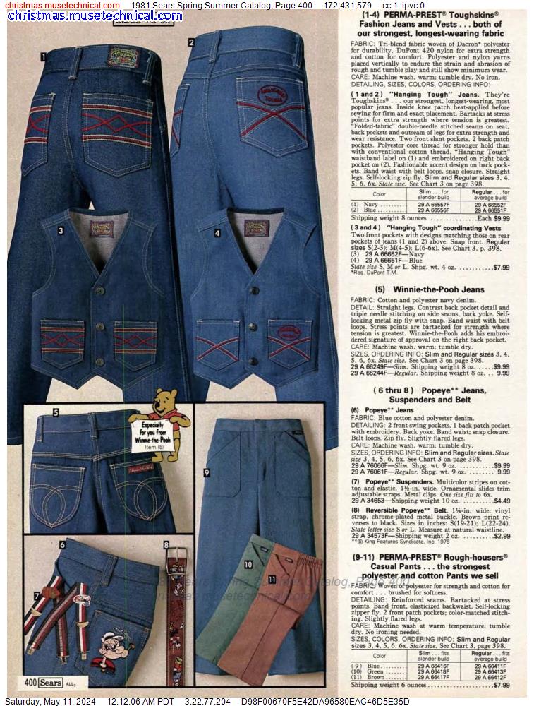 1981 Sears Spring Summer Catalog, Page 400