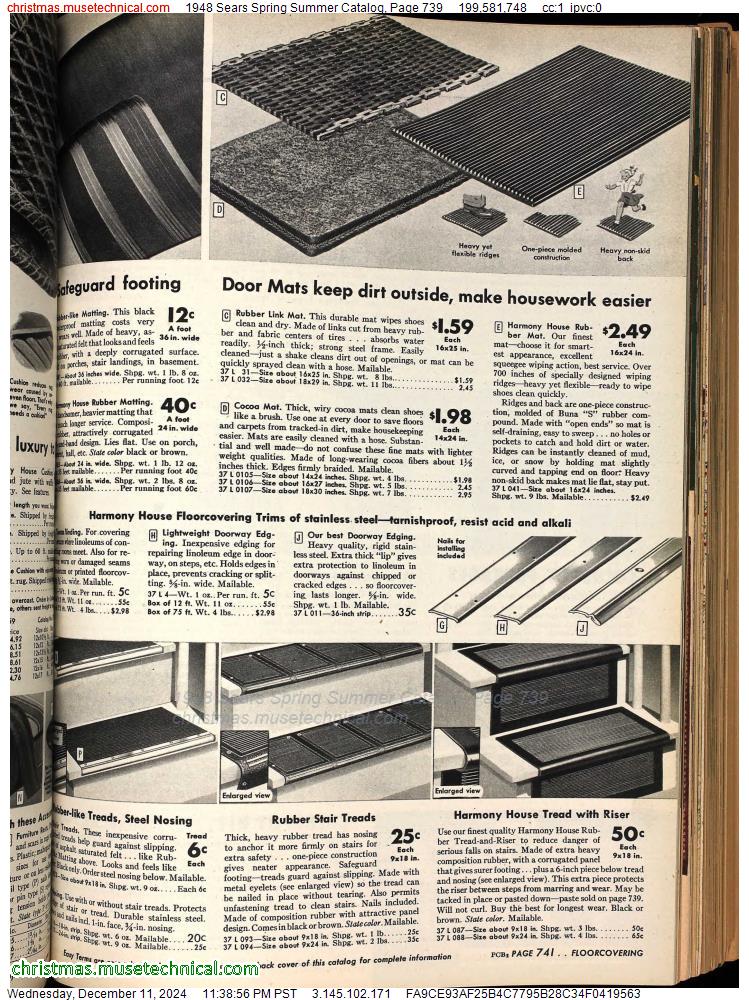 1948 Sears Spring Summer Catalog, Page 739