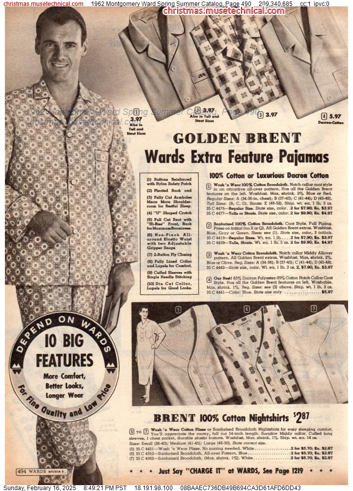 1962 Montgomery Ward Spring Summer Catalog, Page 490