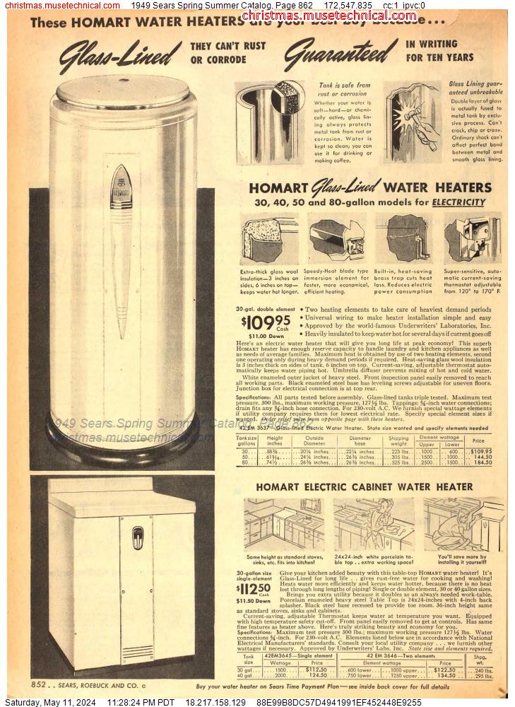 1949 Sears Spring Summer Catalog, Page 862