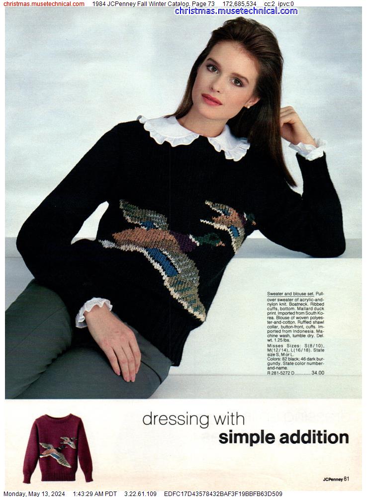 1984 JCPenney Fall Winter Catalog, Page 73