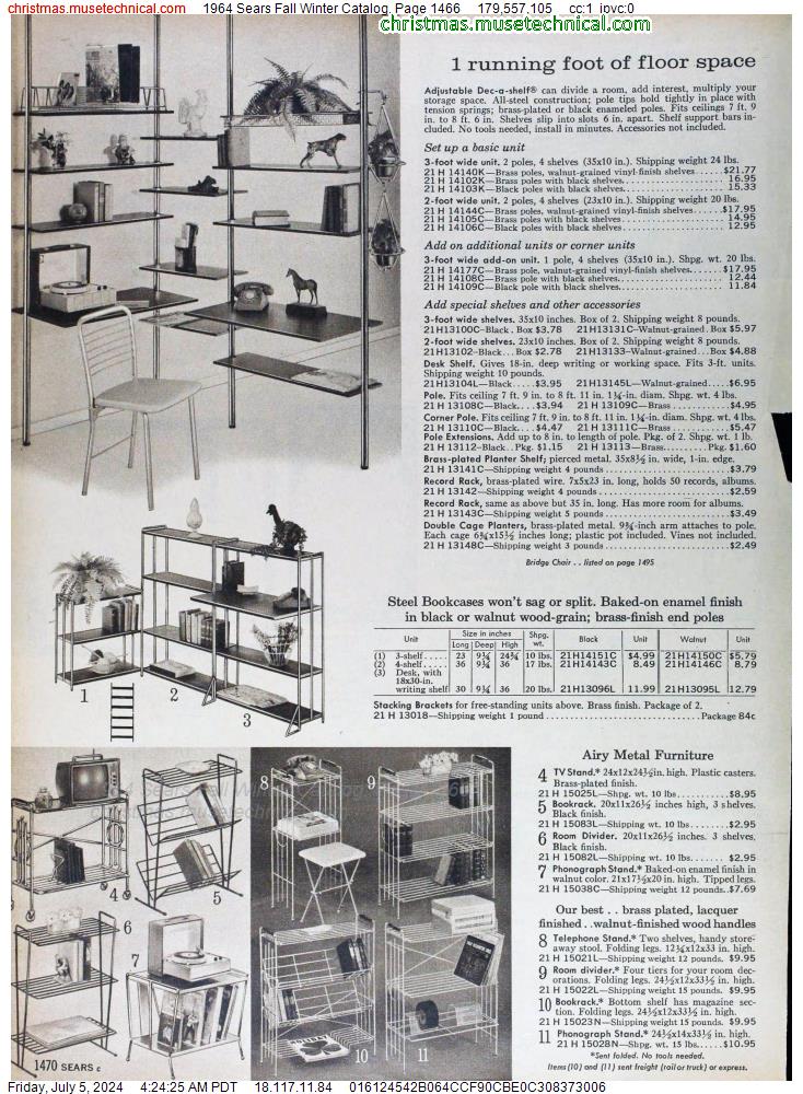 1964 Sears Fall Winter Catalog, Page 1466