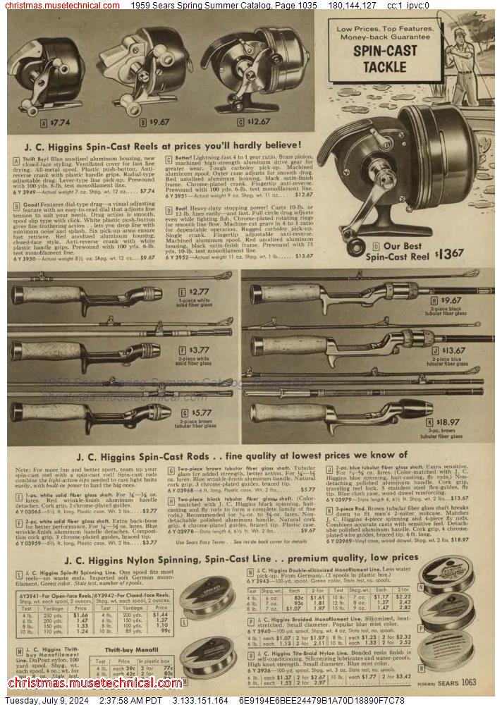 1959 Sears Spring Summer Catalog, Page 1035