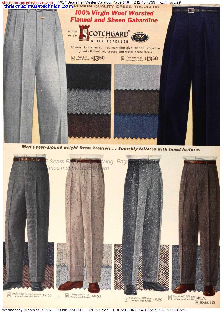 1957 Sears Fall Winter Catalog, Page 618