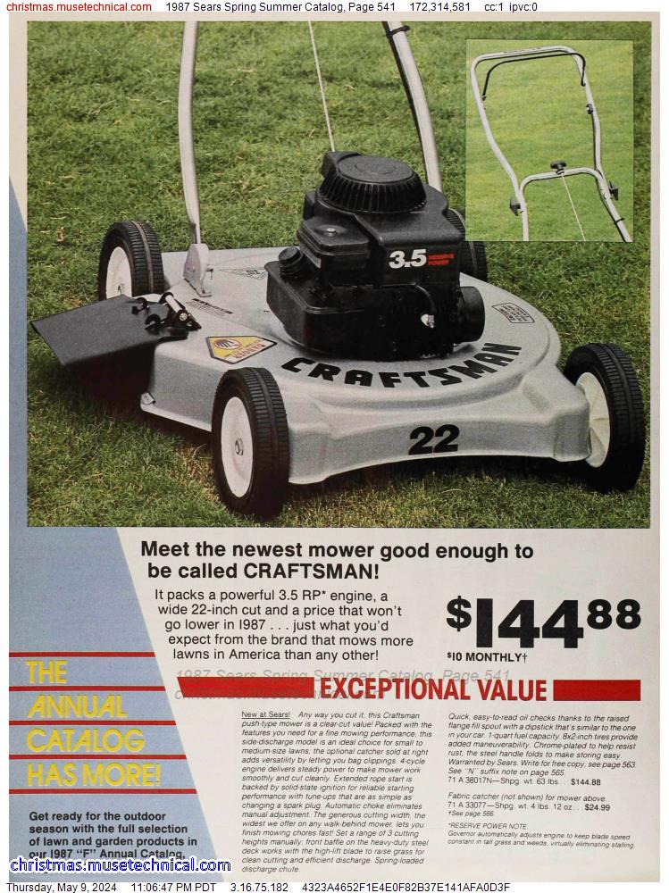 1987 Sears Spring Summer Catalog, Page 541