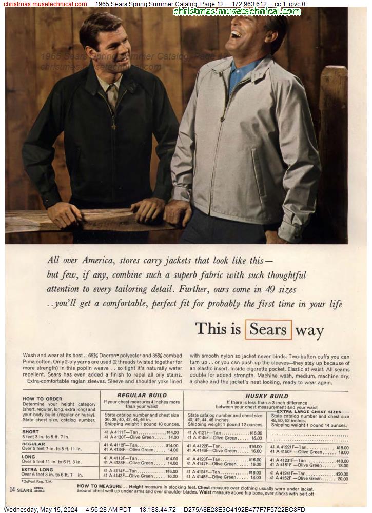 1965 Sears Spring Summer Catalog, Page 12