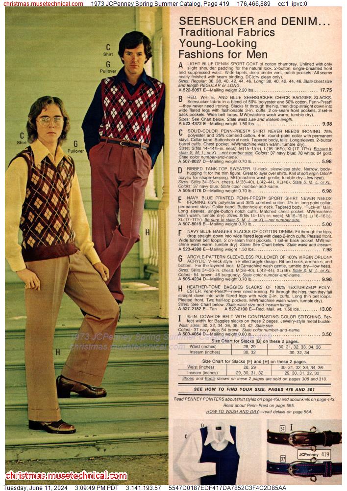 1973 JCPenney Spring Summer Catalog, Page 419