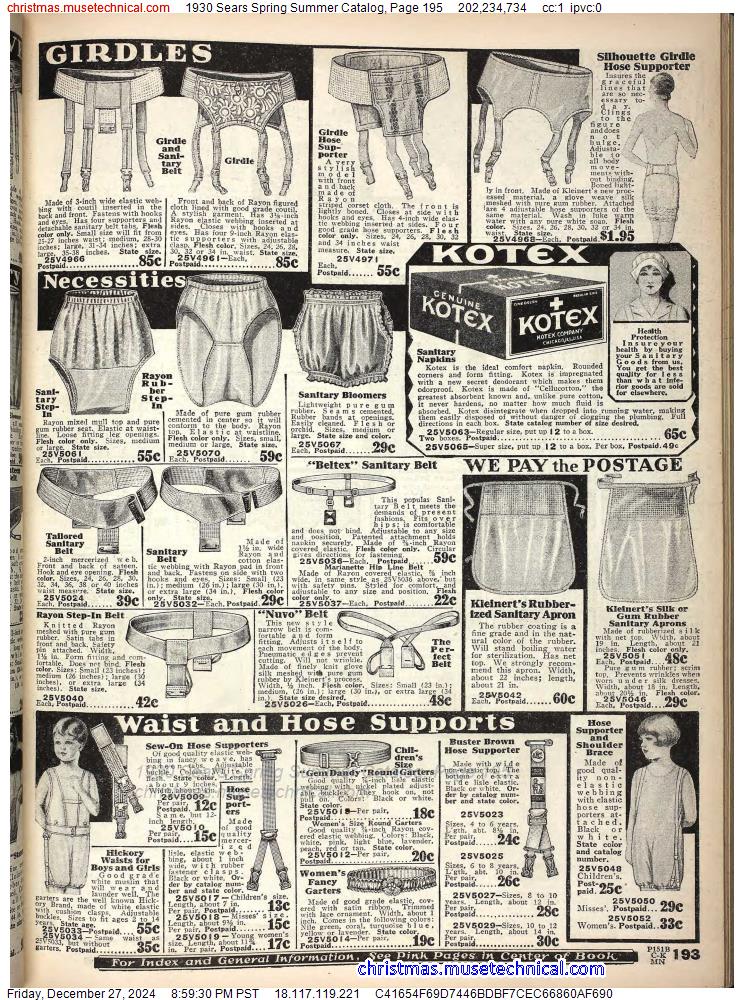 1930 Sears Spring Summer Catalog, Page 195