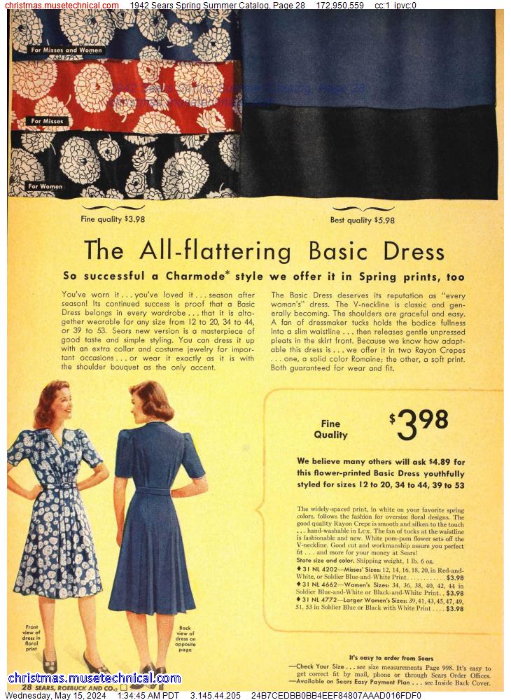 1942 Sears Spring Summer Catalog, Page 28