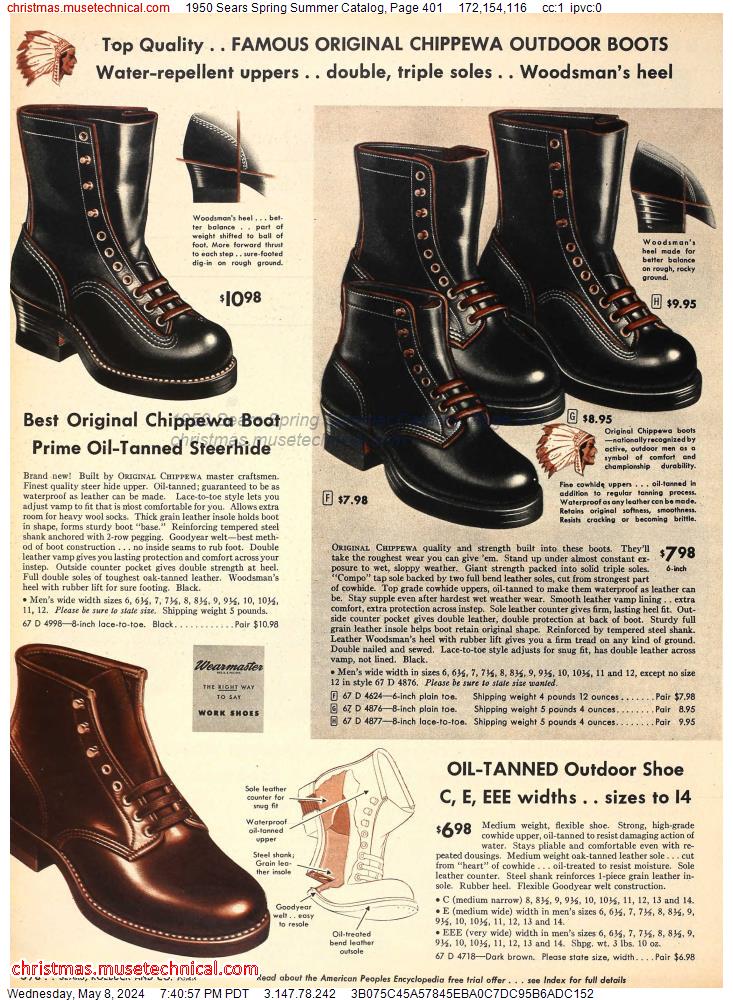 1950 Sears Spring Summer Catalog, Page 401